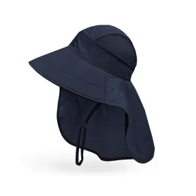 Toddler Sun Hat UPF 50  Wide Brim Kids Baby Beach Gardening Cap | Navy