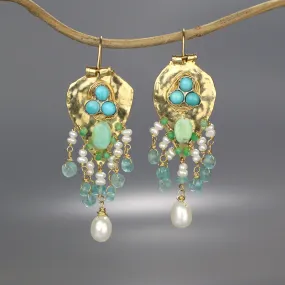 Turquoise Gold Filled Sherazade Earrings