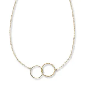 Twisted Interlocked Ring Necklace