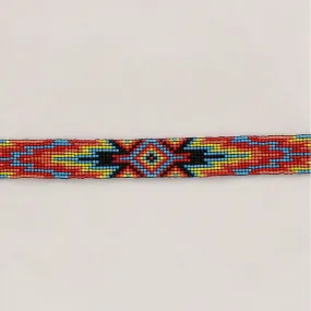 Twister Fire Aztec Seed Bead Hatband