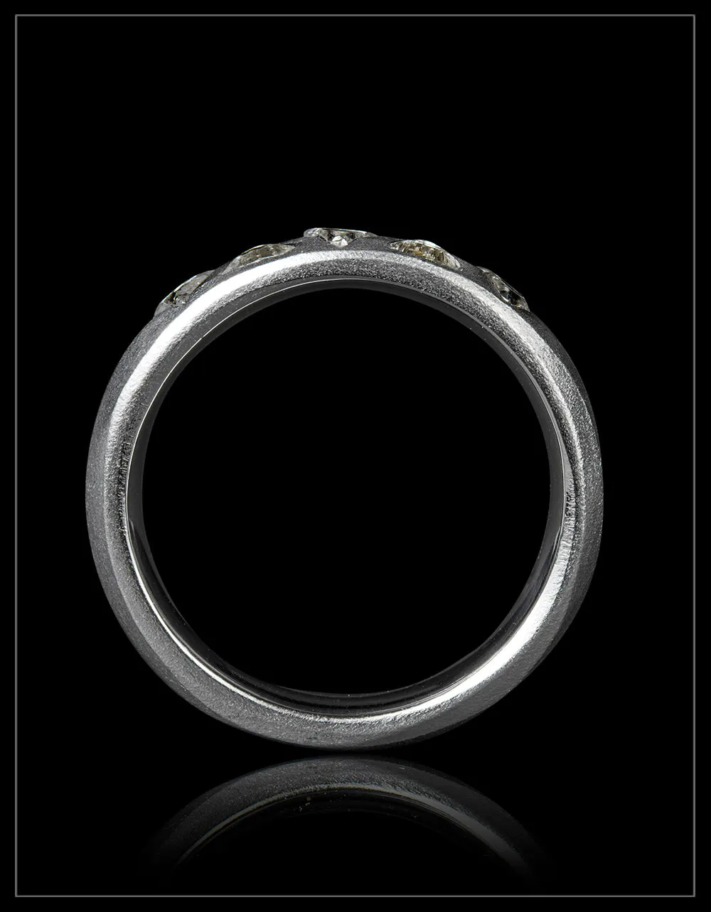 Uncut Diamonds in White Gold Ring – 0.83 ct.