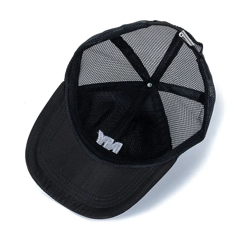 Unisex Stylish Cap Quick Dry Hats For Men & Women Fashion NY Embroidery Baseball Cap Outdoor Sports Streetwear Mesh Trucker Hat