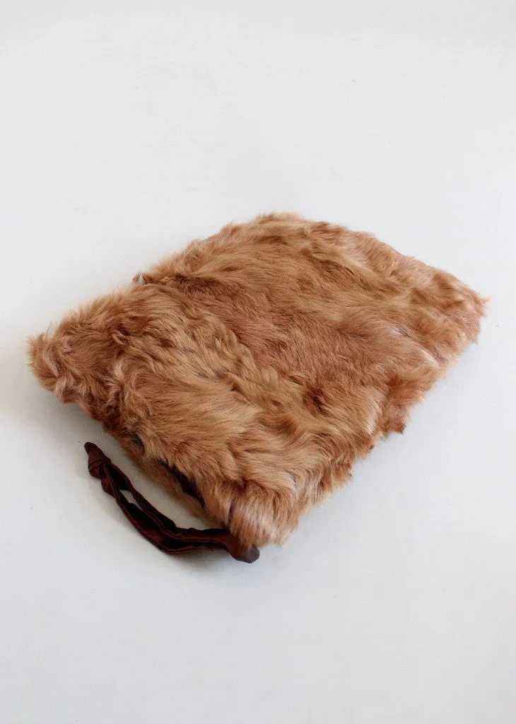 Vintage 1940s Matching Fur Tilt Hat and Muff