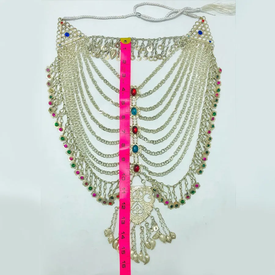 Vintage Multilayers Bib Necklace With Dangling Big Pendant