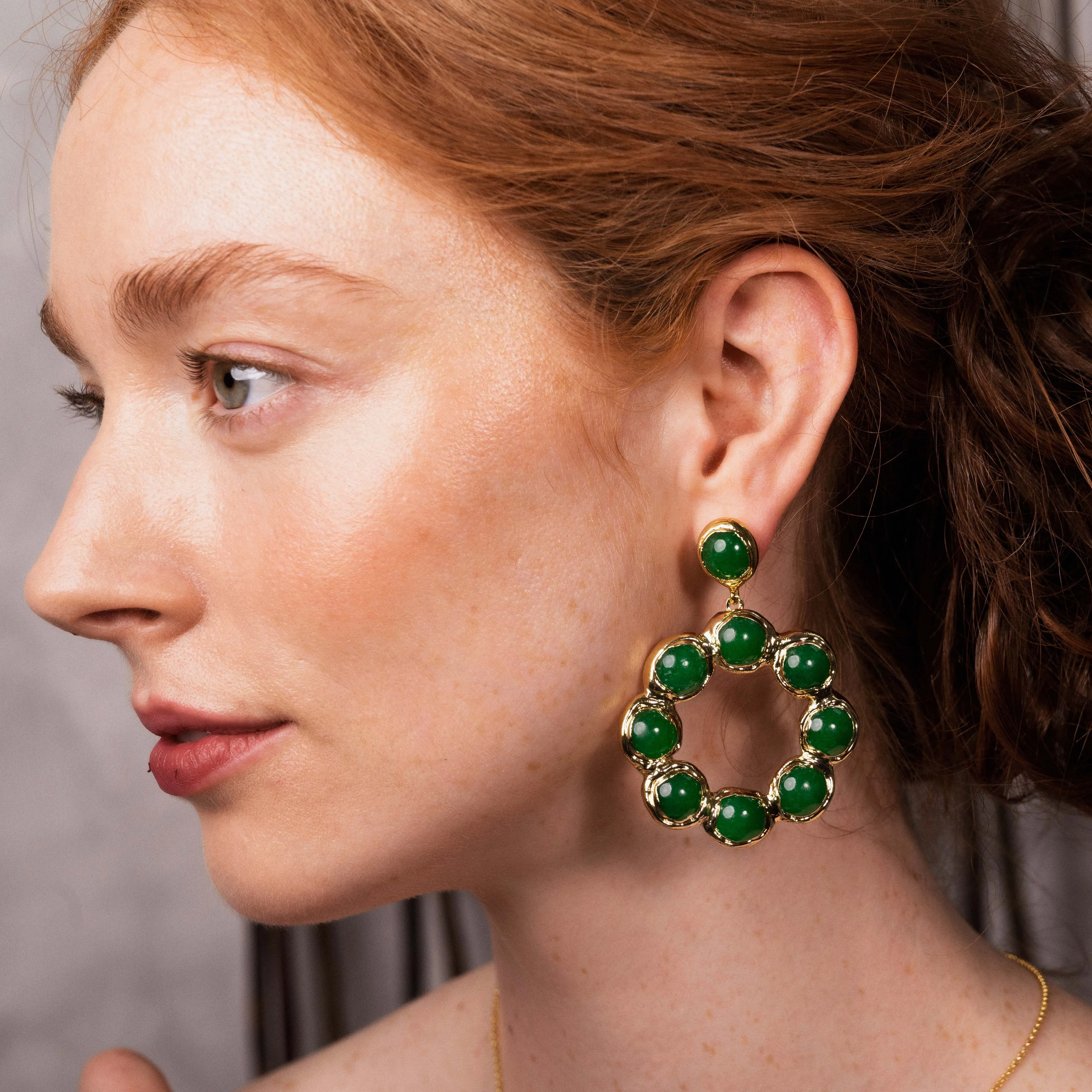 Wanda Green Malachite Earrings