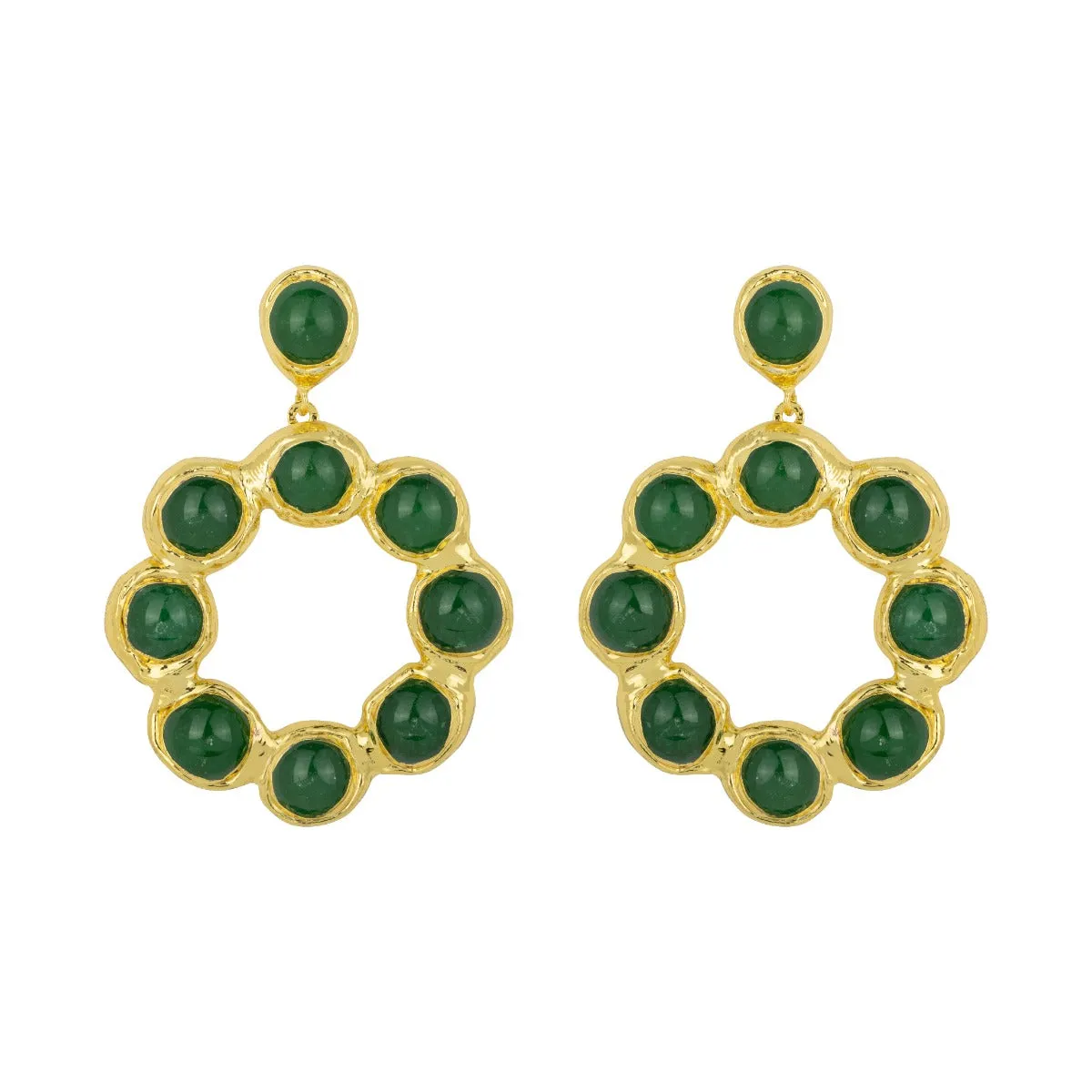 Wanda Green Malachite Earrings