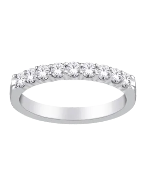 Wedding Band - 18ct White Gold Diamond Set Wedding Band - 761079