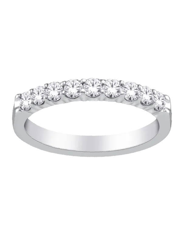 Wedding Band - 18ct White Gold Diamond Set Wedding Band - 761079