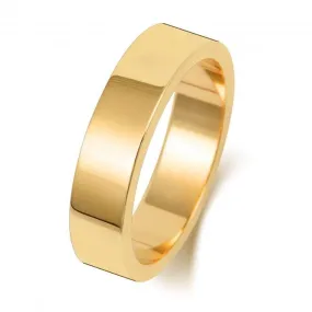 Wedding Band 18K Flat Flat 5 mm-1.75 Wedding  Ring WQ175H