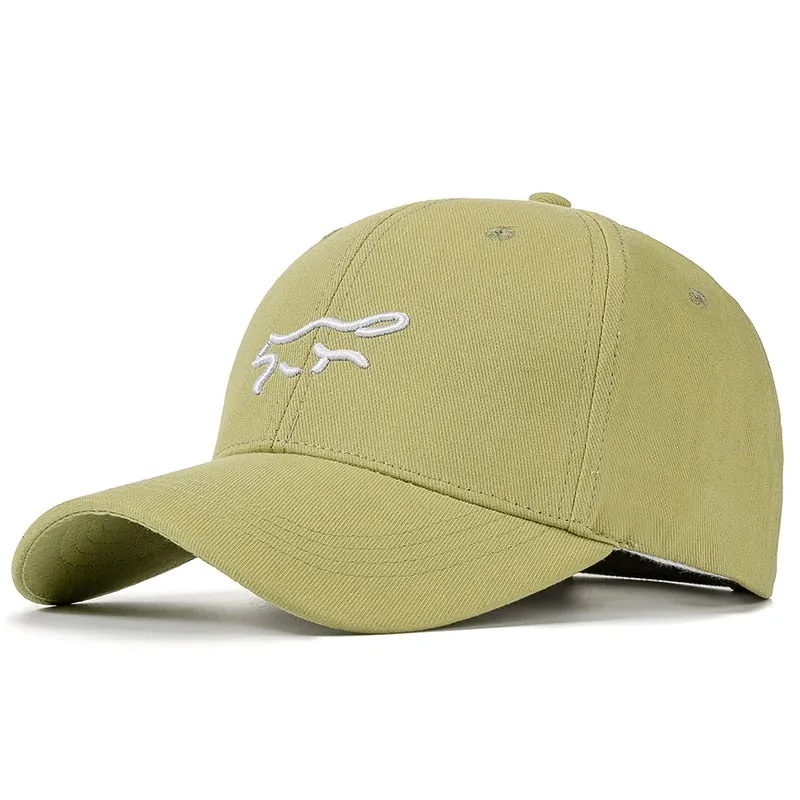 Women Men Cotton Cap Fashion Fabio Fox Embroidered Baseball Cap Female Casual Adjustable Outdoor Couple Streetwear Hat