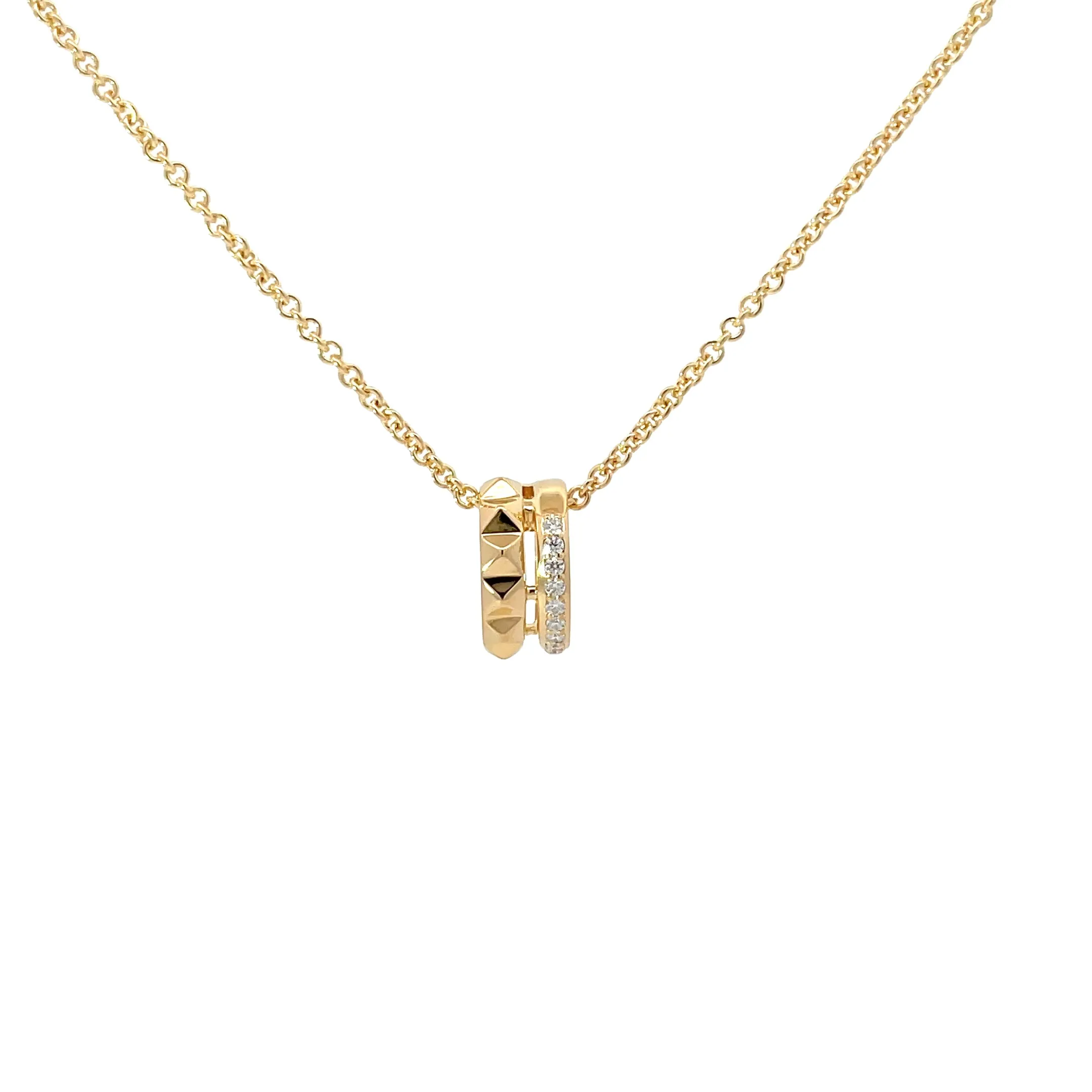 Yellow Modern Electrum Diamond Necklace