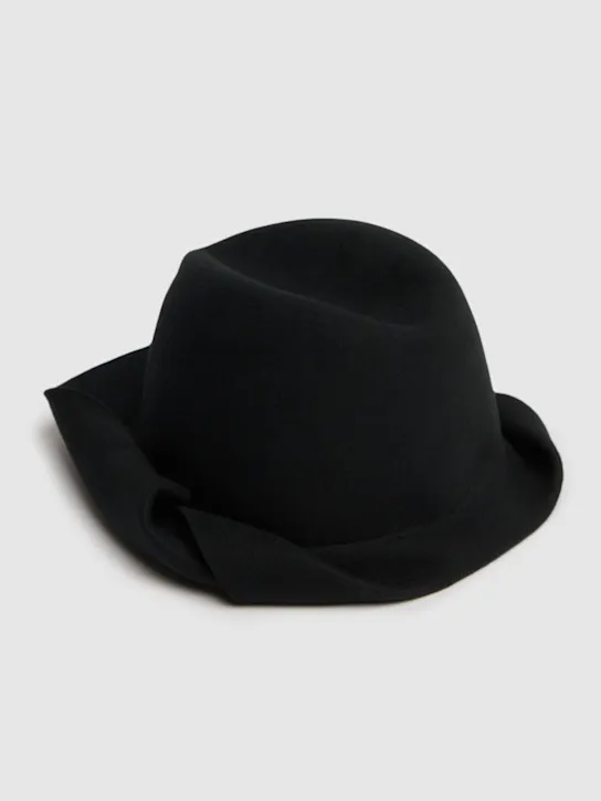 Yohji Yamamoto   Roll brim wool hat 