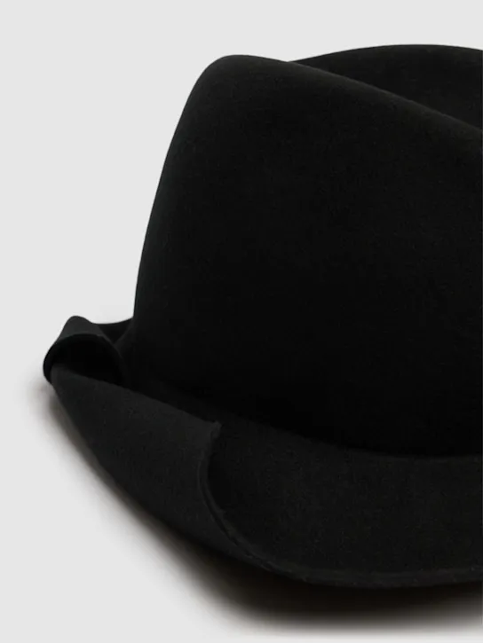 Yohji Yamamoto   Roll brim wool hat 