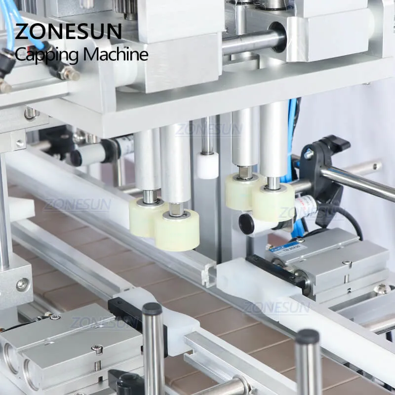 ZONESUN ZS-XG1870V Automatic Bottle Screw Capping Machines With Cap Feeder Vibratory Bowl Sorter