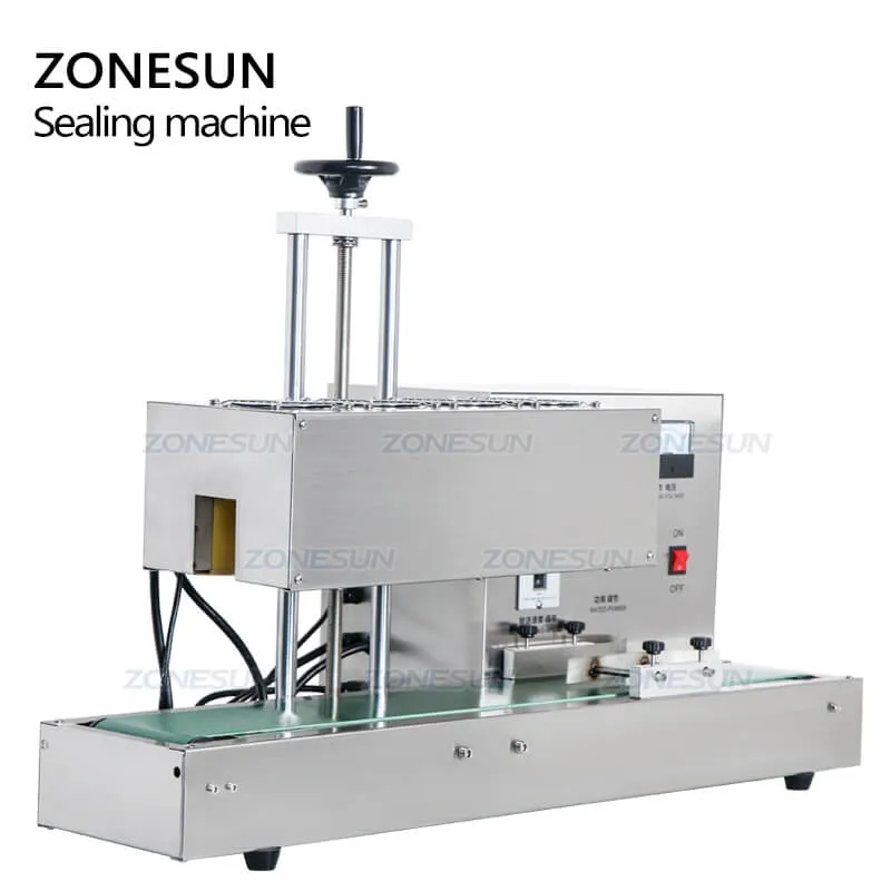 ZS-FK2200 Automatic Sharp Mouth Bottles Cap Continous Electromangetic Induction Aluminium Foil Sealing Machine