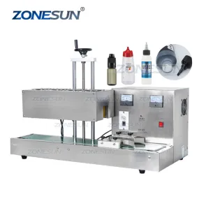 ZS-FK2200 Automatic Sharp Mouth Bottles Cap Continous Electromangetic Induction Aluminium Foil Sealing Machine